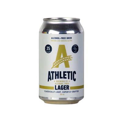 Athletic AF alcohol free lager in a 355ml can