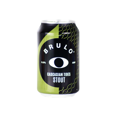 Brulo Cascadian Tides alcohol free stout in a 330ml can