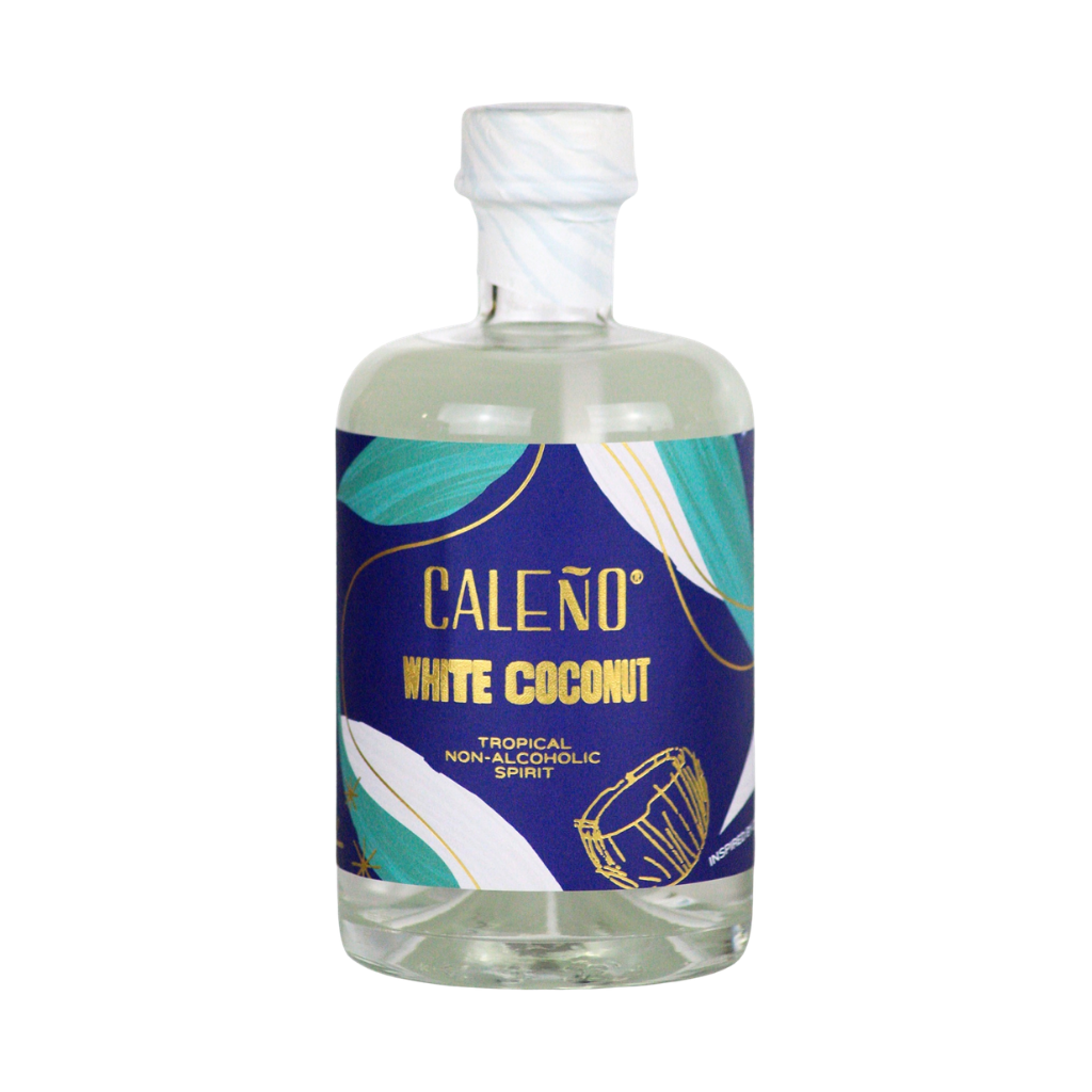 Caleño White Coconut 0.0% alcohol free rum alternative in a 50cl bottle