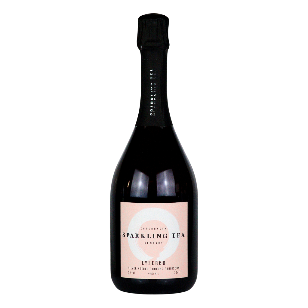 Copenhagen Sparkling Tea LYSERØD (light red) alcohol free sparkling tea in a 75cl bottle