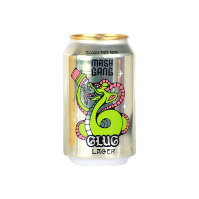 Mash Gang Glug alcohol free lager in a 330ml can