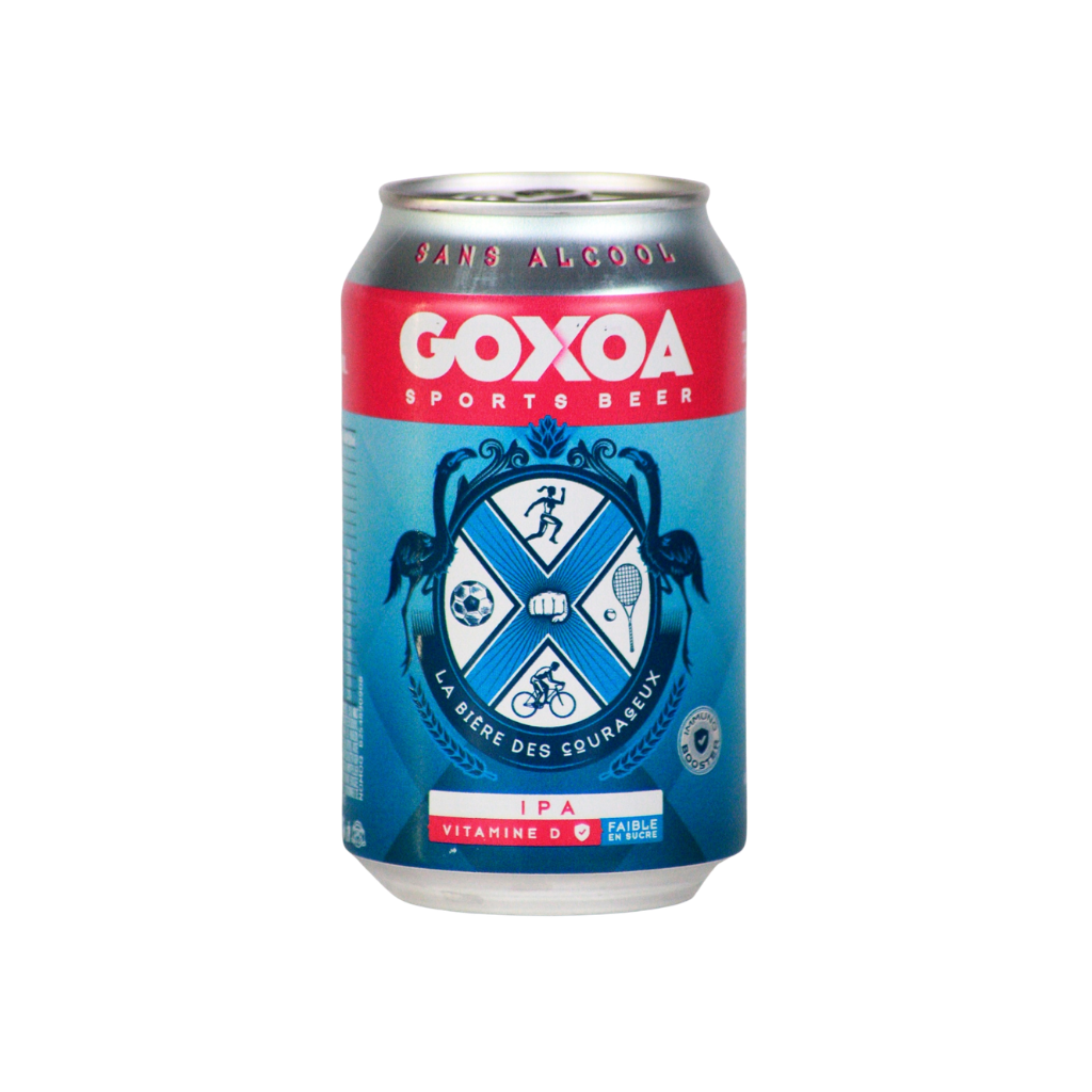 Goxoa IPA alcohol free isotonic sports beer in a 330ml can