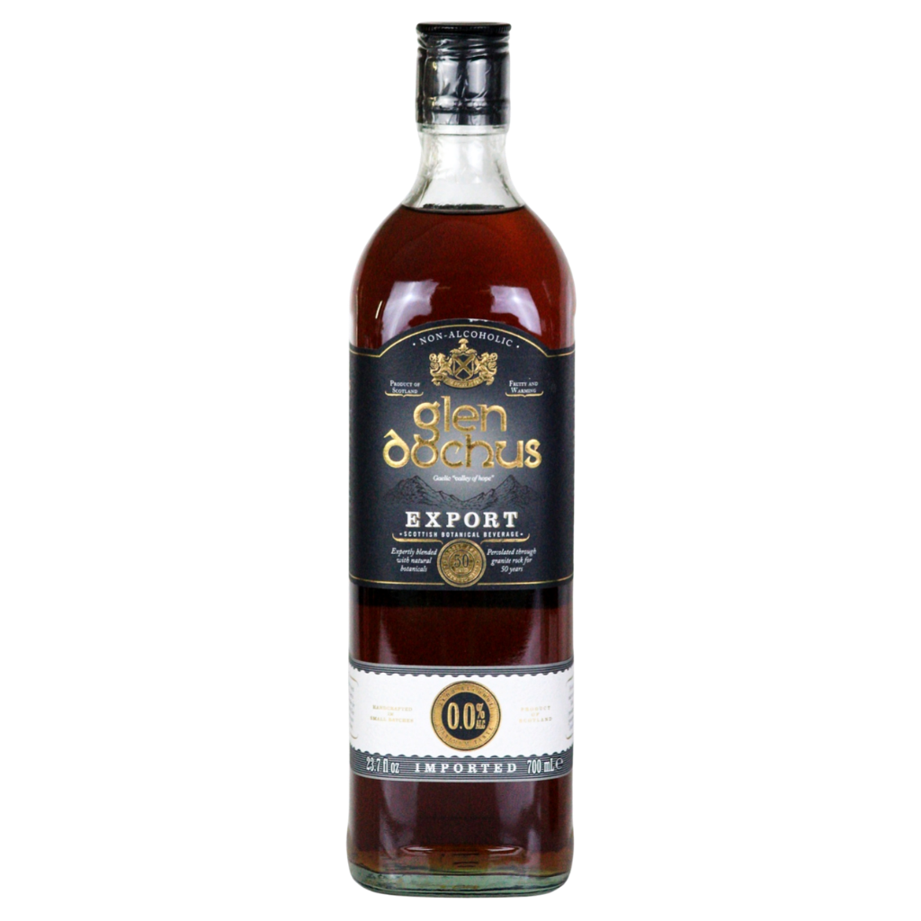Glen Dochus Export 0.0% alcohol free whisky alternative in a 700ml bottle