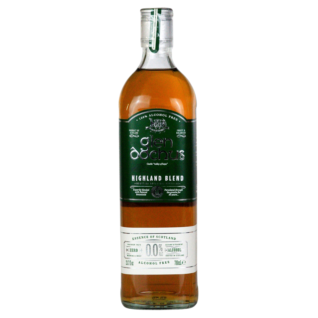Glen Dochus Highland 0.0% alcohol free whisky alternative in a 700ml bottle