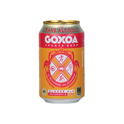 Goxoa Blonde alcohol free isotonic sports beer in a 330ml can