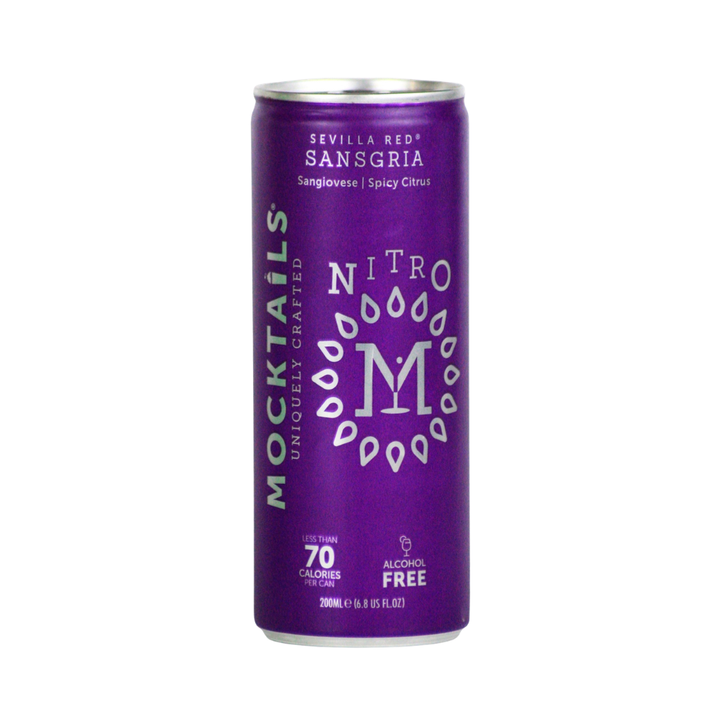 Mocktails Sansgria alcohol free sangria cocktail in a can