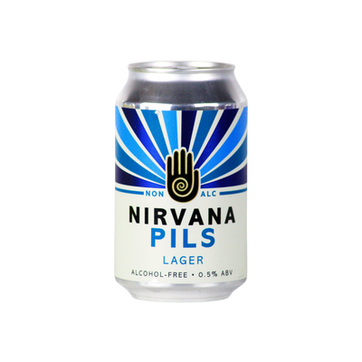 Nirvana Pils alcohol free lager in a 330ml can