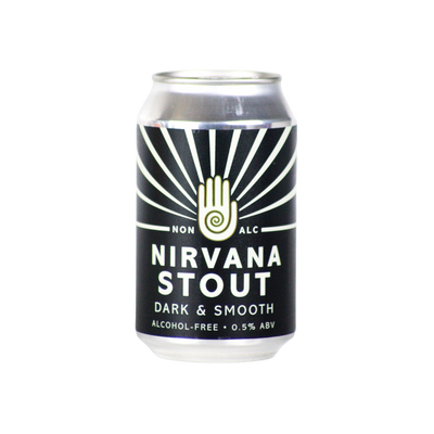 Nirvana Dark & Smooth alcohol free stout in a 330ml can