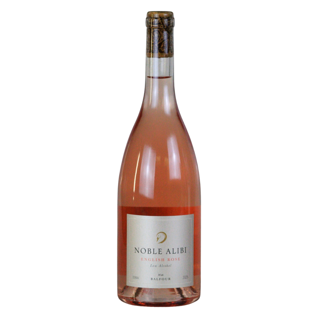 Balfour Winery Noble Alibi alcohol free English rosé wine in a 75cl bottle
