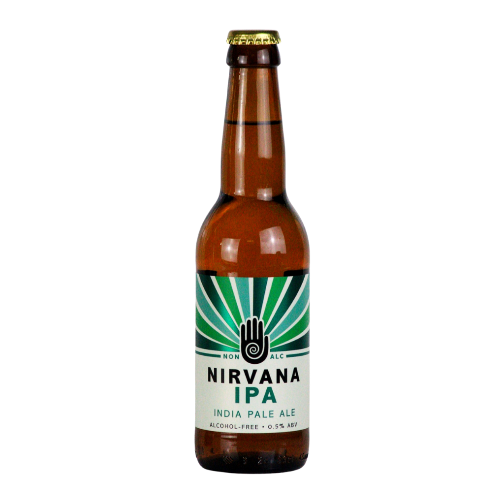 Nirvana alcohol free IPA in a 330ml bottle