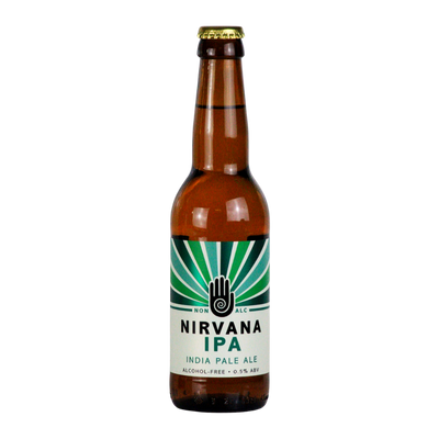 Nirvana alcohol free IPA in a 330ml bottle