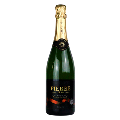 Pierre Zéro sparkling Chardonnay 0.0% alcohol free wine in a 75cl bottle
