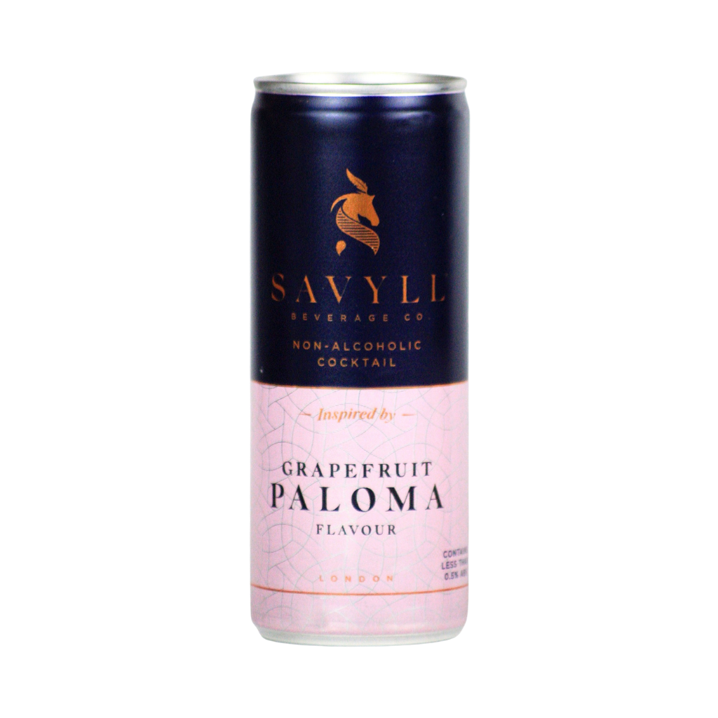 Savyll Grapefruit Paloma alcohol free cocktail in a can
