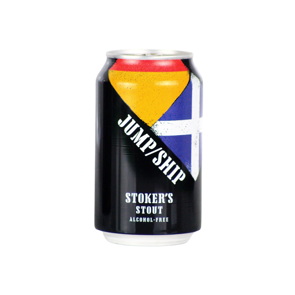 Jump Ship Stokers alcohol free stout in a 330ml can