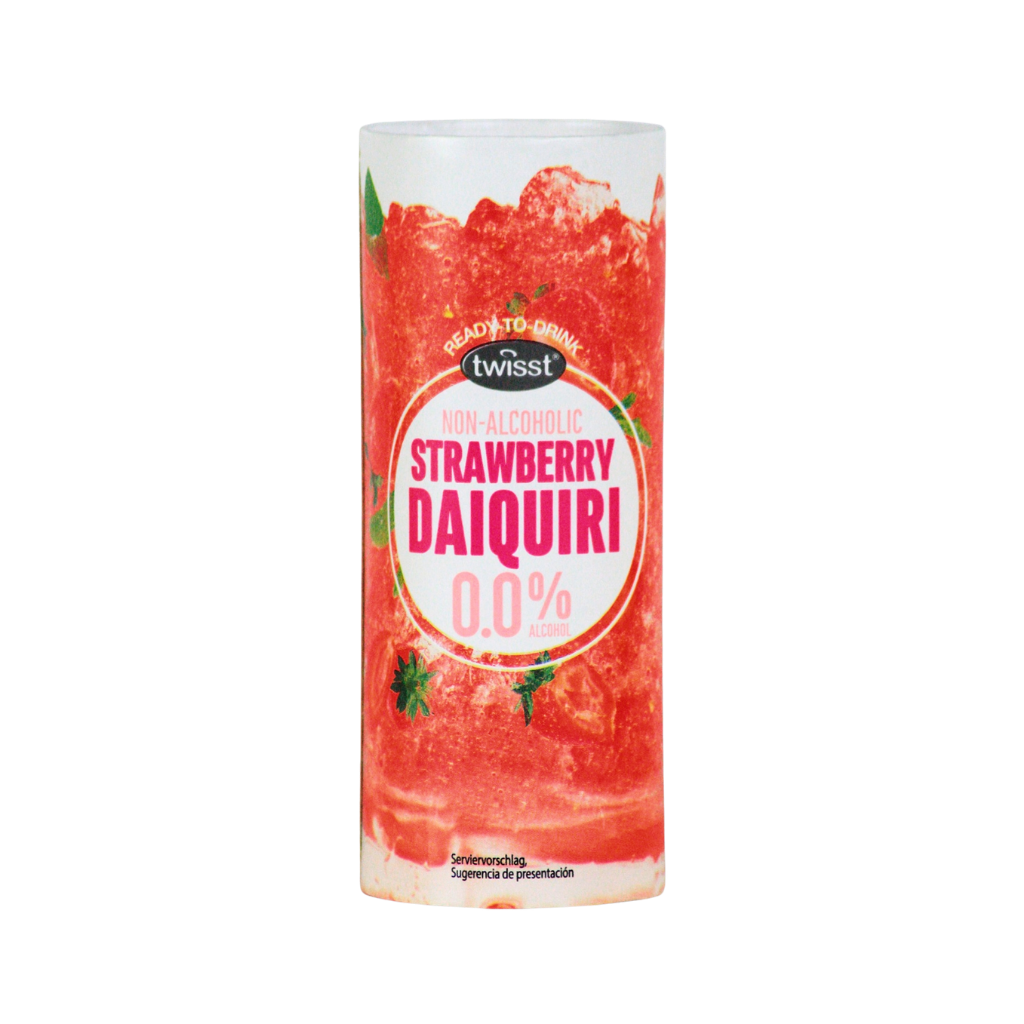 Twisst strawberry daiquiri alcohol free cocktail in a can