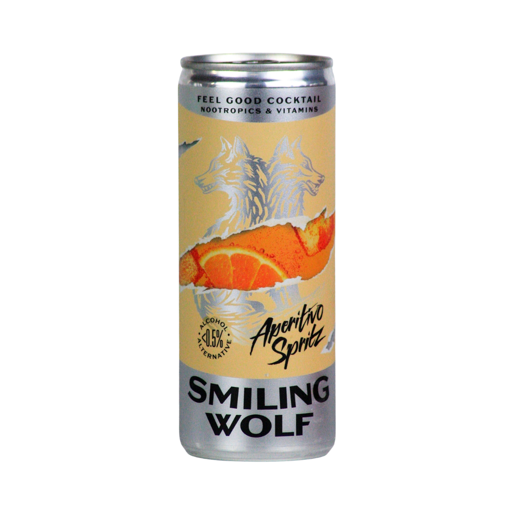 Smiling Wolf Aperitivo Spritz alcohol free cocktail in a 250ml can