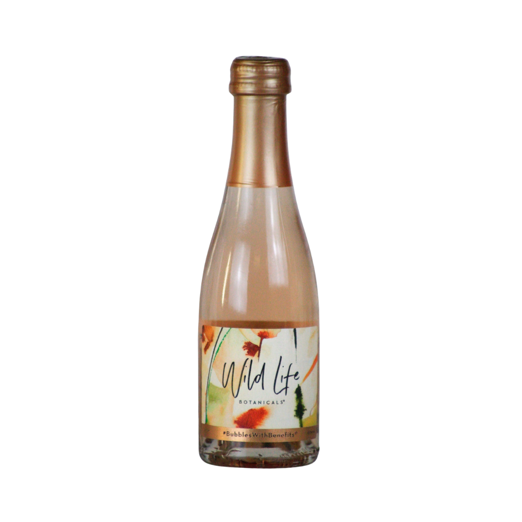Wild Life Botanicals Blush alcohol free sparkling rosé wine in a 20cl bottle