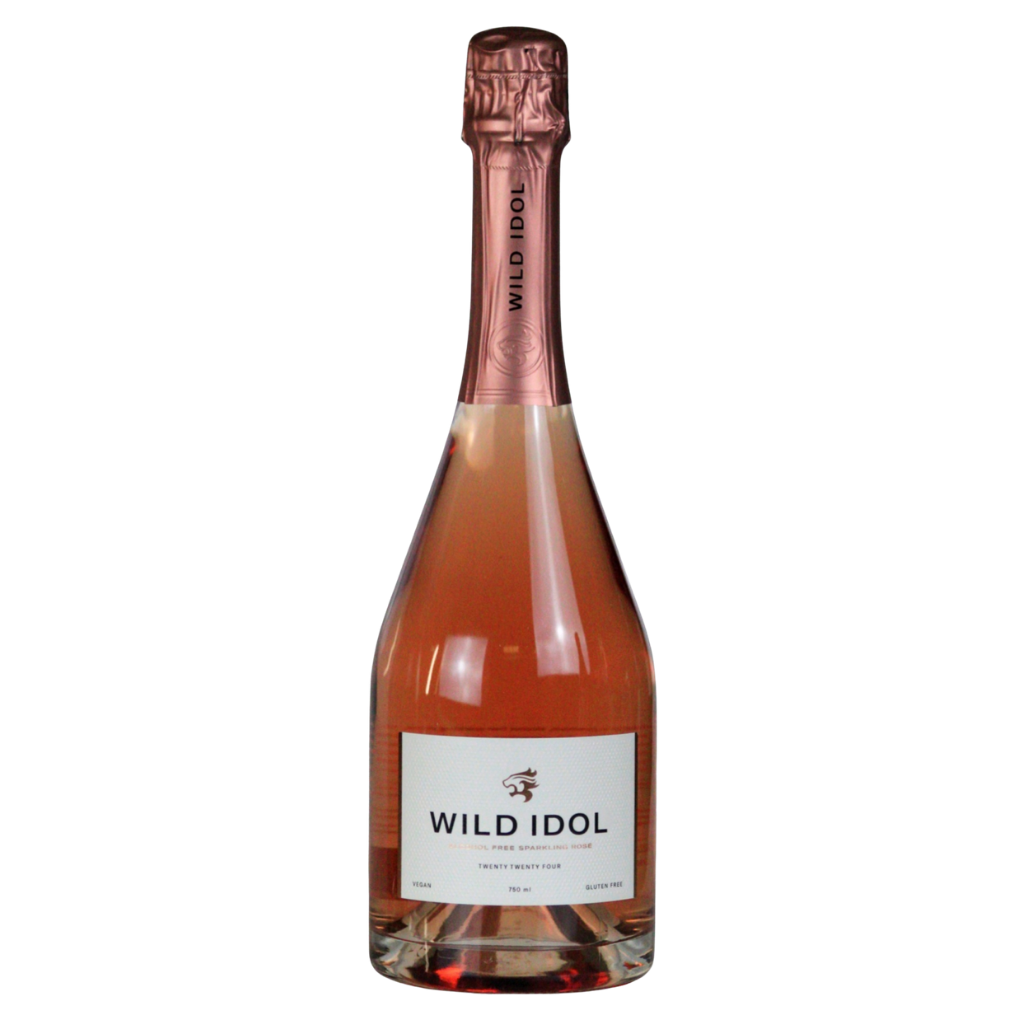Wild Idol 0.0% alcohol free sparkling rosé in a 75cl bottle
