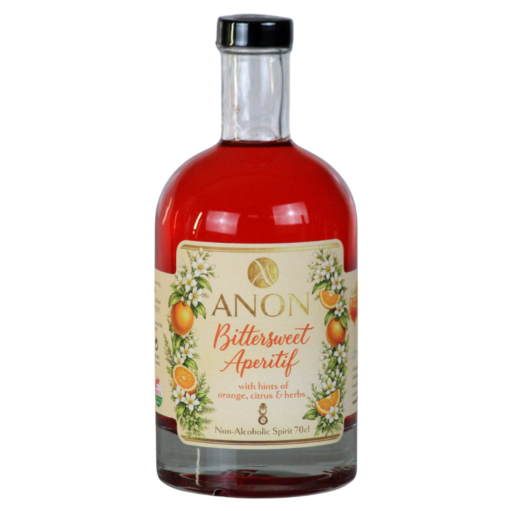 ANON Bittersweet alcohol free aperitif in a 70cl bottle