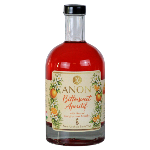ANON Bittersweet alcohol free aperitif in a 70cl bottle