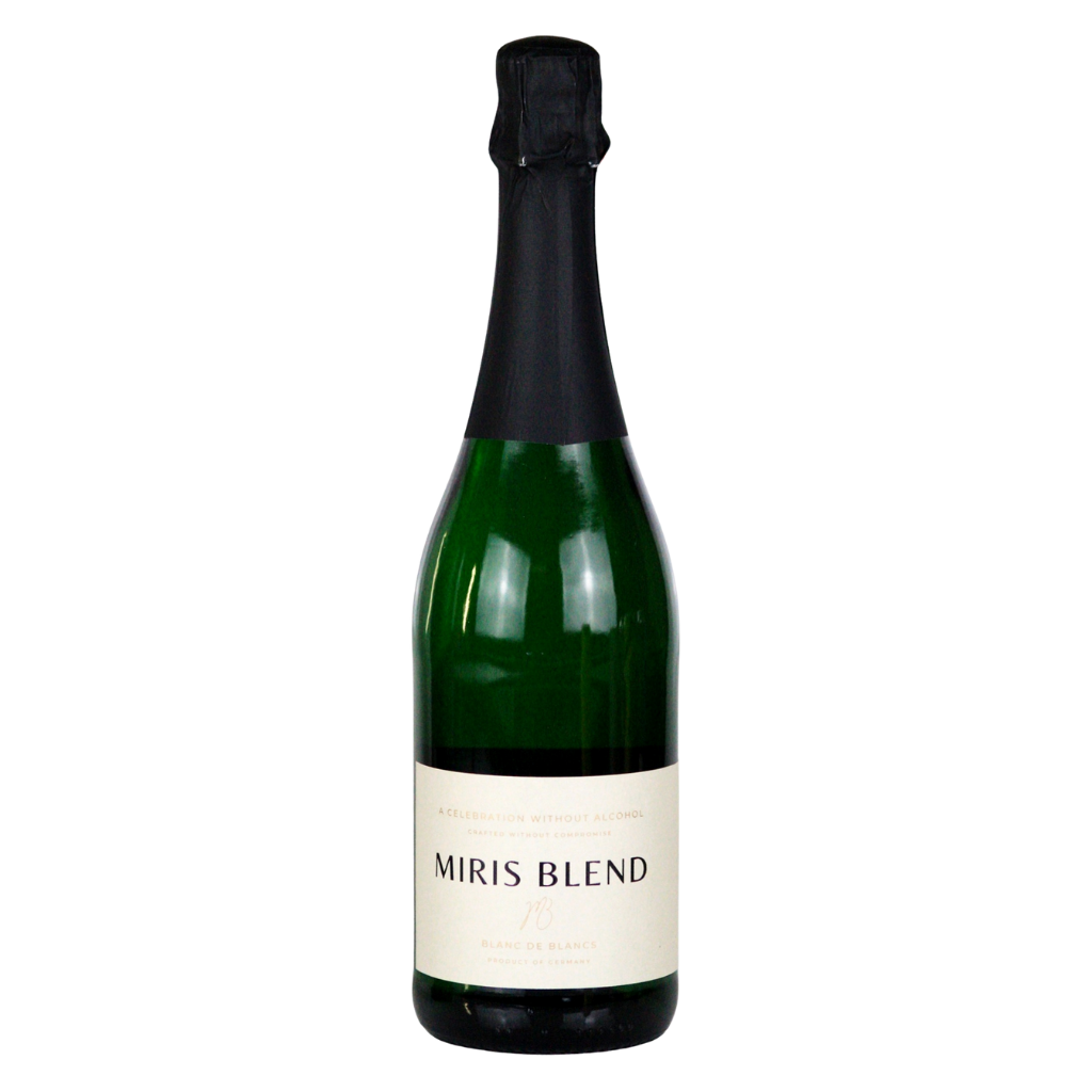 Miris Blend Blanc de Blancs alcohol free sparkling white wine in a 75cl bottle