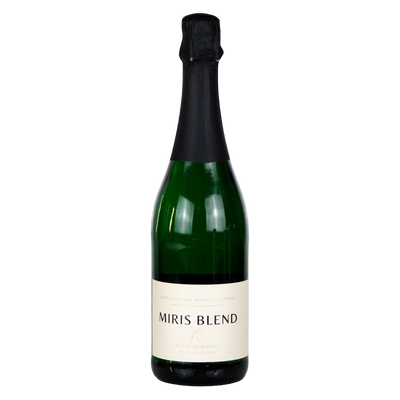 Miris Blend Blanc de Blancs alcohol free sparkling white wine in a 75cl bottle