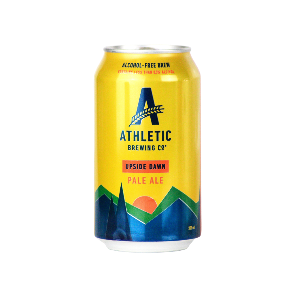 Athletic Upside Dawn alcohol free golden ale in a 355ml can