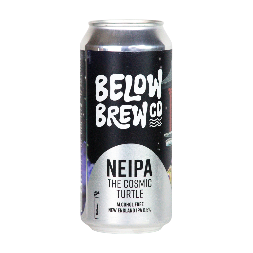 Below Brew The Cosmic Turtle alcohol free NEIPA in a 440ml can
