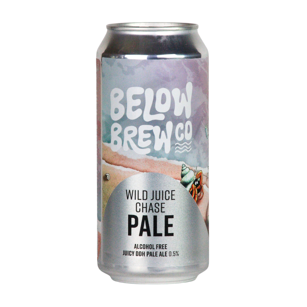 Below Brew Wild Juice Chase alcohol free DDH pale ale in a 440ml can