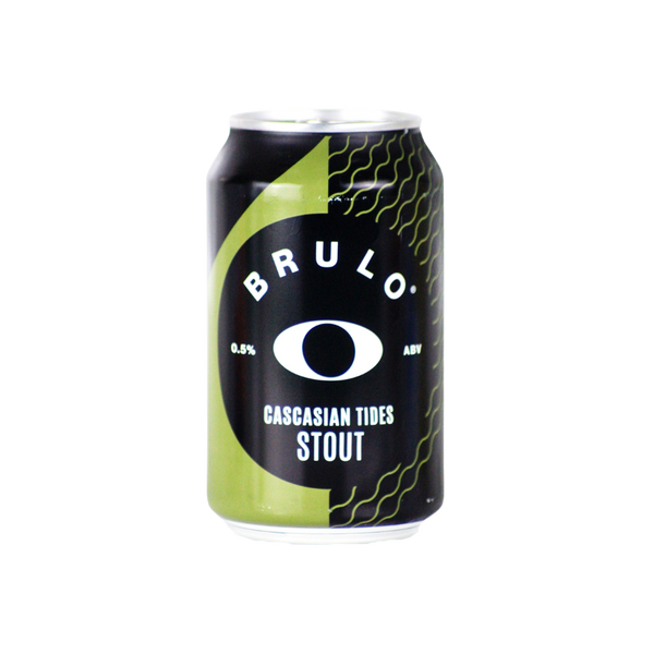 Brulo Cascadian Tides alcohol free stout in a 330ml can