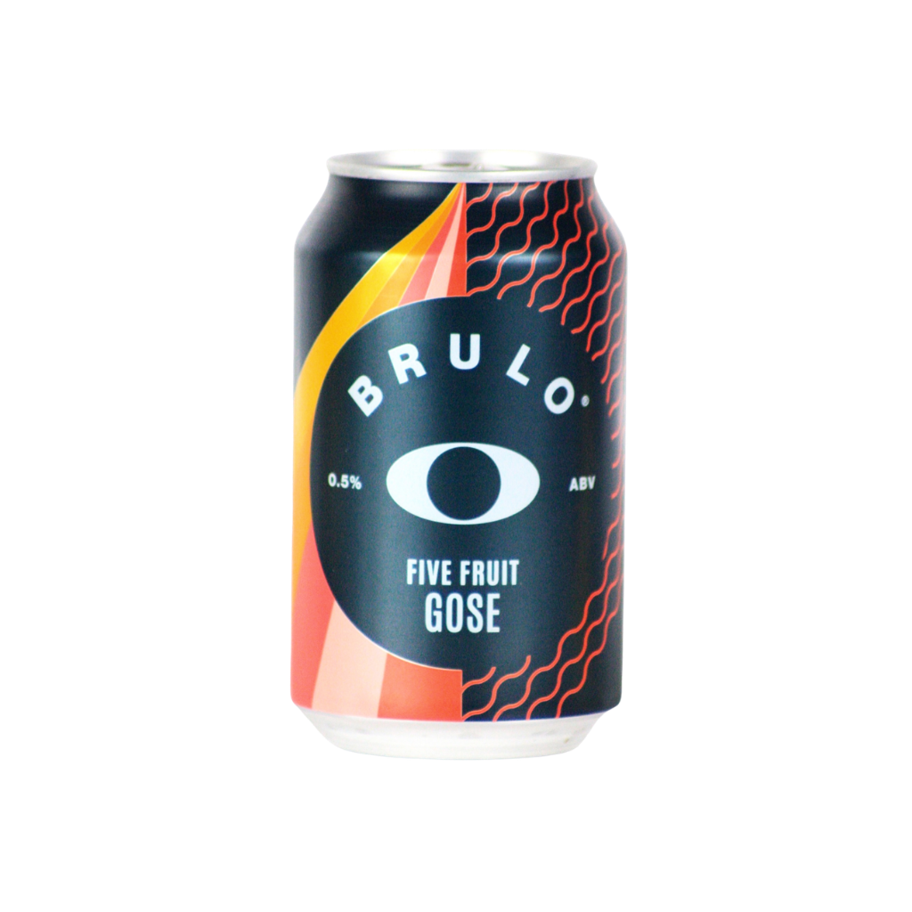 Brulo Five Fruit alcohol free gose in a 330ml can