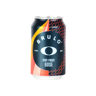 Brulo Five Fruit alcohol free gose in a 330ml can
