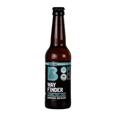 Burnside Wayfinder alcohol free lager in a 330ml bottle