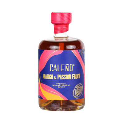 Caleño Mango & Passionfruit 0.0% alcohol free rum alternative in a 50cl bottle