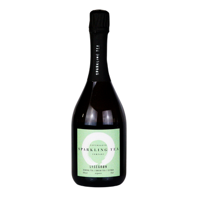Copenhagen Sparkling Tea LYSEGRØN (light green) alcohol free sparkling tea in a 75cl bottle