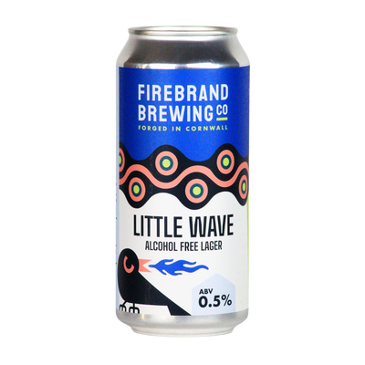 Firebrand Brewing Little Wave alcohol free lager in a 440ml can