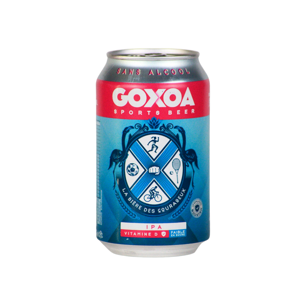 Goxoa IPA alcohol free isotonic sports beer in a 330ml can