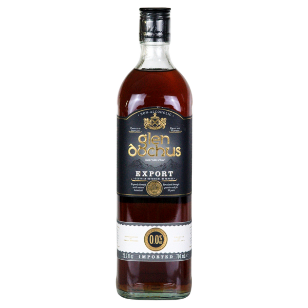 Glen Dochus Export 0.0% alcohol free whisky alternative in a 700ml bottle