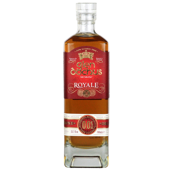 Glen Dochus Royale Deluxe 0.0% alcohol free whisky alternative in a 700ml bottle