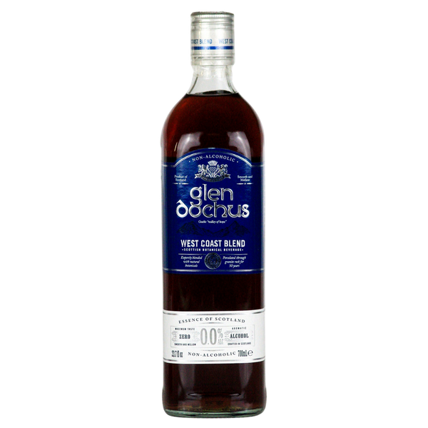 Glen Dochus West Coast 0.0% alcohol free whisky alternative in a 700ml bottle