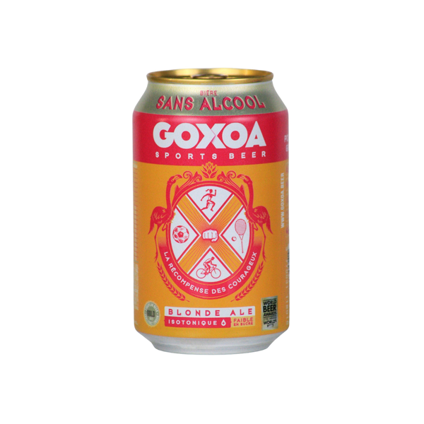Goxoa Blonde alcohol free isotonic sports beer in a 330ml can