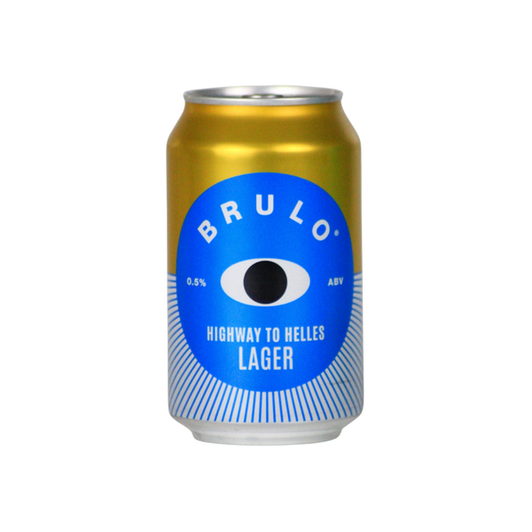 Brulo Highway to Helles alcohol free lager in a 330ml can