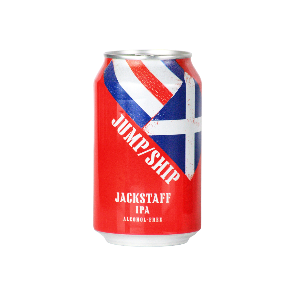 Jump Ship Jackstaff alcohol free IPA in a 330ml can