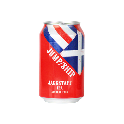 Jump Ship Jackstaff alcohol free IPA in a 330ml can