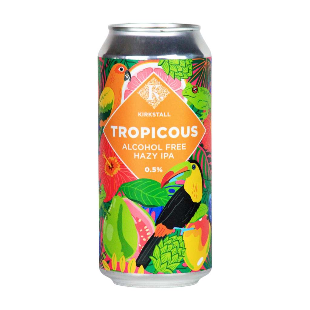 Kirkstall Brewery Tropicous alcohol free hazy IPA in a 440ml can