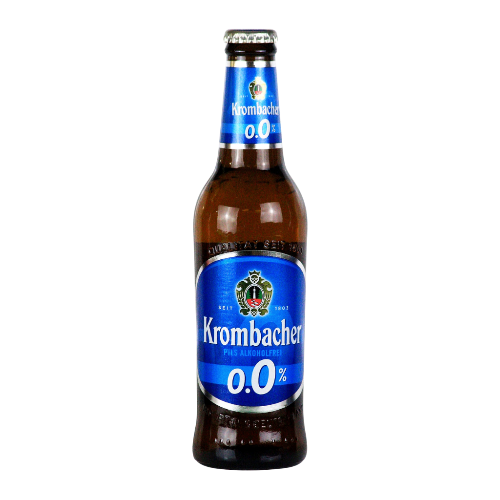 Krombacher Pils 0.0% alcohol free lager in a 330ml bottle
