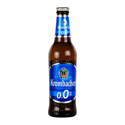Krombacher Pils 0.0% alcohol free lager in a 330ml bottle
