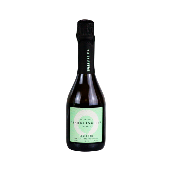 Copenhagen Sparkling Tea LYSEGRØN (light green) alcohol free sparkling tea in a 37.5cl bottle