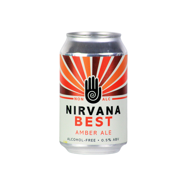 Nirvana Best alcohol free amber ale in a 330ml can