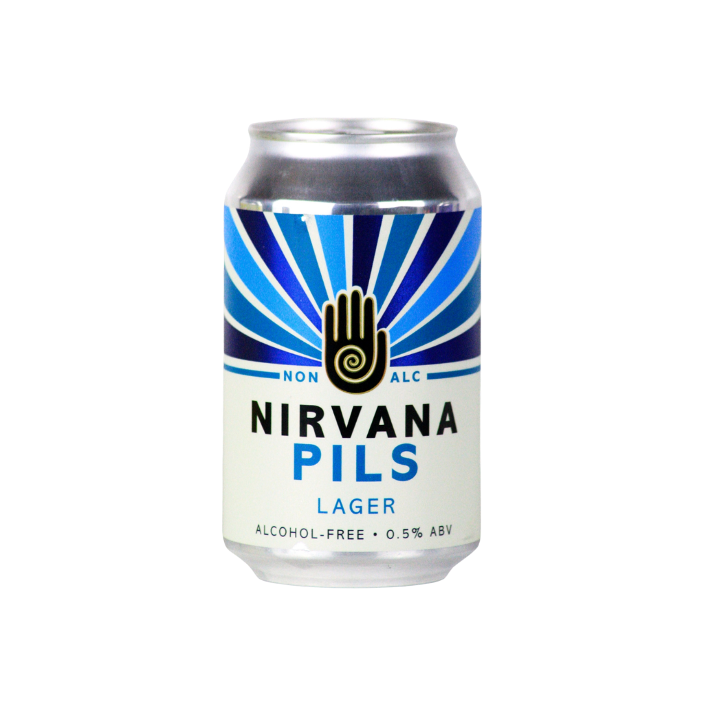 Nirvana Pils alcohol free lager in a 330ml can